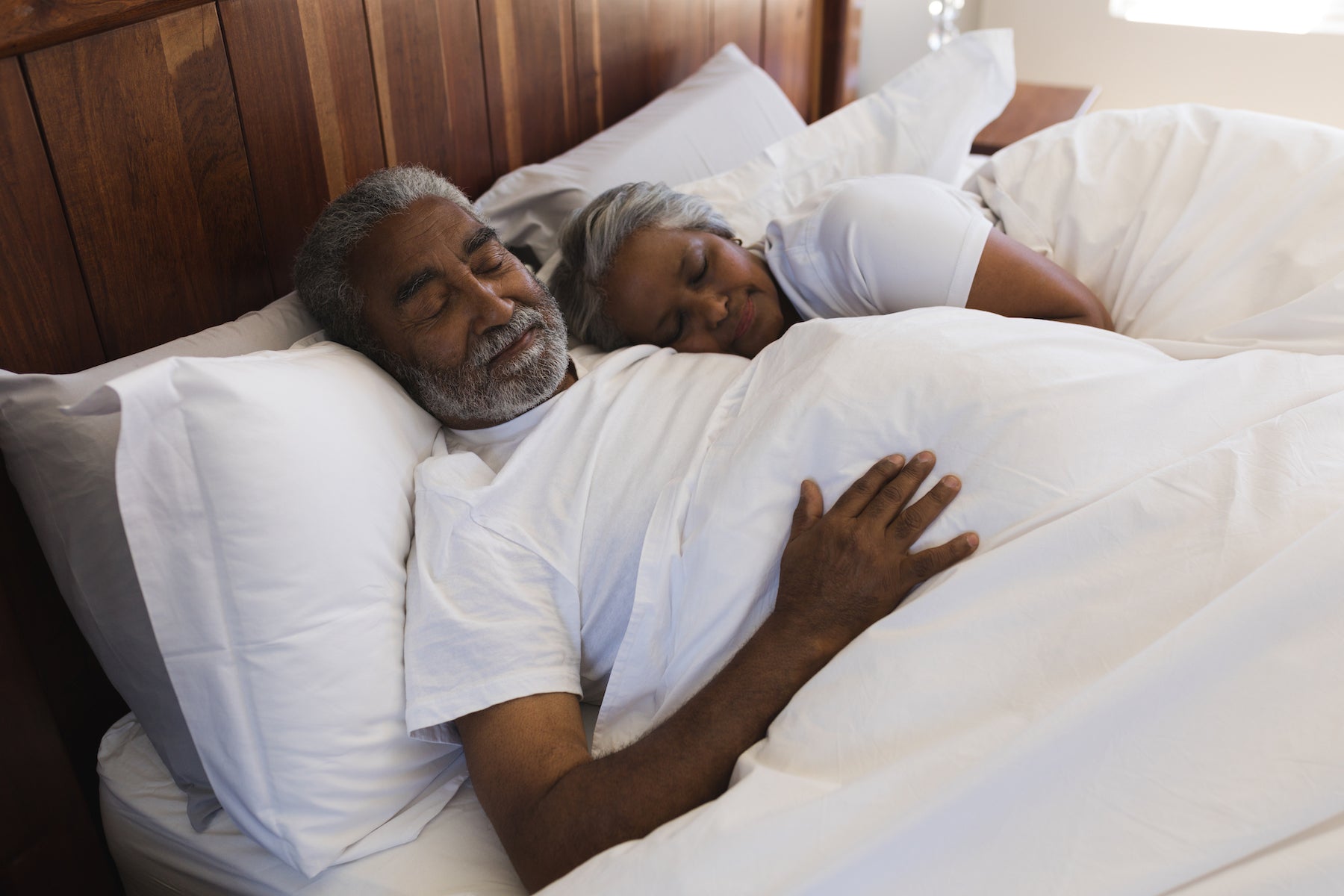 Man sleeps well with Golden Slumber.